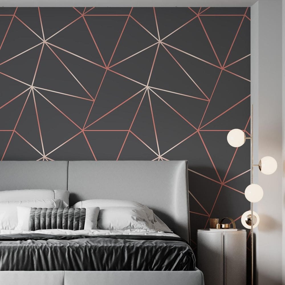 Kit 3 Rolos Papel De Parede Adesivo Zara Cinza Escuro 3,0M