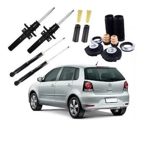 4 Amortecedor Remanu + Kit Suspensão Polo Hatch 2007 A 2010