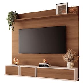 Painel 70 Pol 180cm Bancada Suspensa Mone H01 Off-castanho - Mpozenato