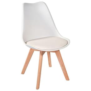 Kit C/7 Cadeiras Leda - Charles Eames, Saarinen Wood Com Alm