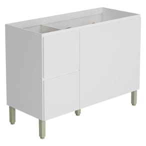 Balcão De Cozinha Para Pia 120cm Sem Tampo Minsk K02 Branco - Mpozenato
