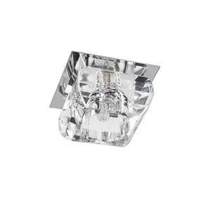 Kit 18 Spot Cristal Inox Embutir Quadrado K9 Gesso Ac661Q