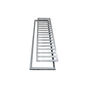 Ralo Grelha Linear Em Alúmínio 10X50 Cm Banheiro Piscina