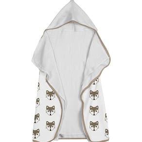 Toalha Baby C- Capuz Tecebem Estampada C- Fralda Dori Branco