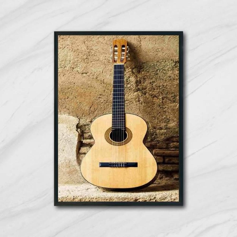 Quadro Fotografia Violão 24X18Cm