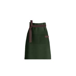 Avental de Cintura Verde Escuro Marrom Cafe Bar Unissex