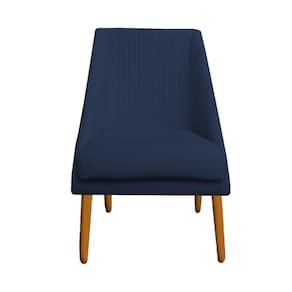 Cadeira Para Sala De Jantar Ana Pés Palito Veludo Azul Marinho D`classe Decor