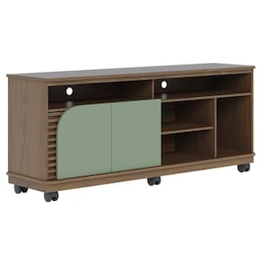 Rack Para Sala Bancada De 65 Pol 150cm Madrid C05 Amêndoa-hortelã - Mpozenato