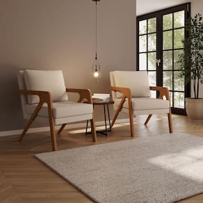 Kit 2 Poltrona Decorativa Moderna Para Sala Escritório Siena Bouclé Bege