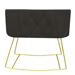 Mini Berço Aconchego Com Balanço Suede Marrom D`classe Decor