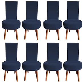 Kit 08 Cadeiras De Jantar Lisboa Sued Azul Marinho D`classe Decor