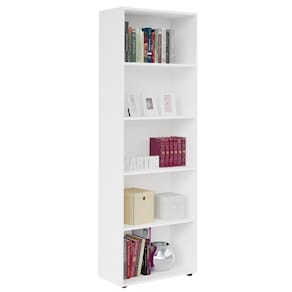Estante Livreiro 5 Prateleiras 180x60 Cm Branco Arly Branco
