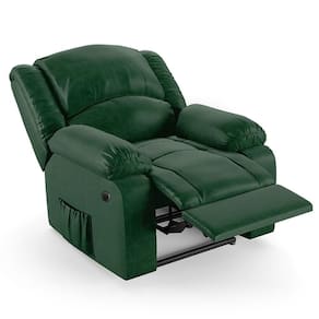 Poltrona Do Papai Reclinável Pietra Power Elétrica Fh9 Pu Verde Musgo - Mpozenato
