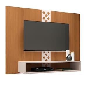 Painel Para Suspenso 47 Pol. Com Nicho Format H01 Off White-cinamomo - Mpozenato
