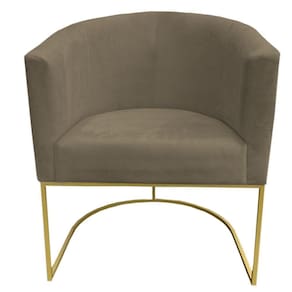 Poltrona Paola Base De Ferro Sued Marrom Rato D`classe Decor