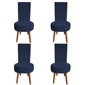 Kit 04 Cadeiras De Jantar Lisboa Sued Azul Marinho D`classe Decor
