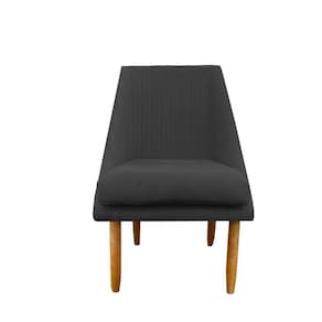Cadeira Para Sala De Jantar Ana Pés Palito Suede Grafite D`classe Decor
