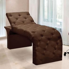 Maca Estofada Estética Cílios Regulável Spa Suede Maitê Marrom