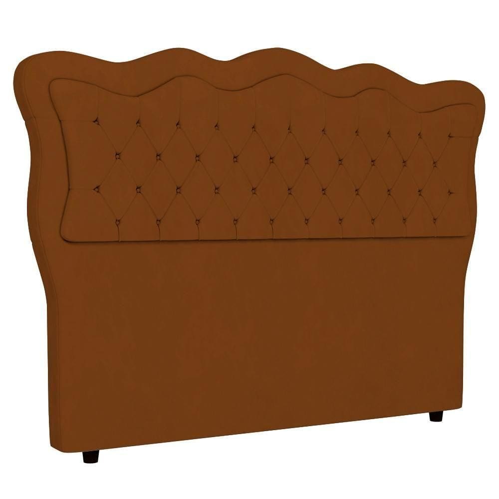 Cabeceira Casal Cama 140cm Oregon I02 Veludo Terracota - Mpozenato