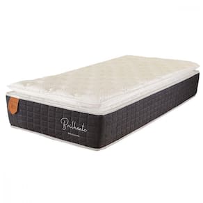 Colchão Solteiro Brilhante 88x188x30 Mola Ensacada Prorelax Grafite Com Branco