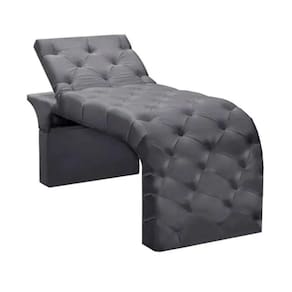 Maca Estofada Estética Cílios Regulável Spa Suede Juliette Cinza