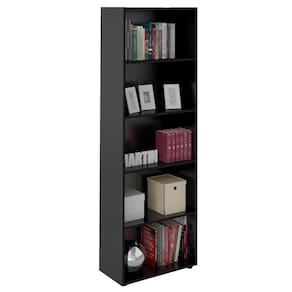Estante Livreiro 5 Prateleiras 180x60 Cm Preto Arly Preto
