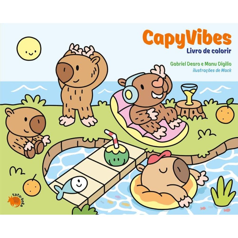 CapyVibes: Livro de colorir