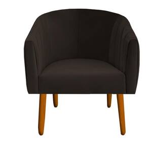 Poltrona Julia Decoração Salão Cadeira Escritório Recepção Estar Amamentação Suede Marrom D`classe Decor