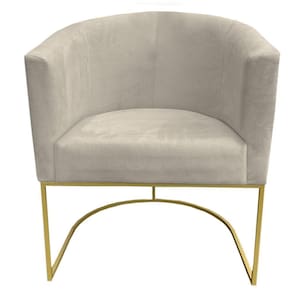 Poltrona Paola Base De Ferro Sued Bege D`classe Decor