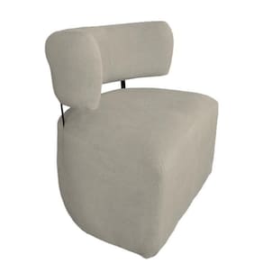 Poltrona Organica Bouclê Bege D`classe Decor