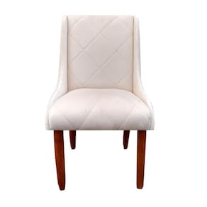 Cadeira Para Sala De Jantar Lizz Pés Palito Veludo Bege D`classe Decor