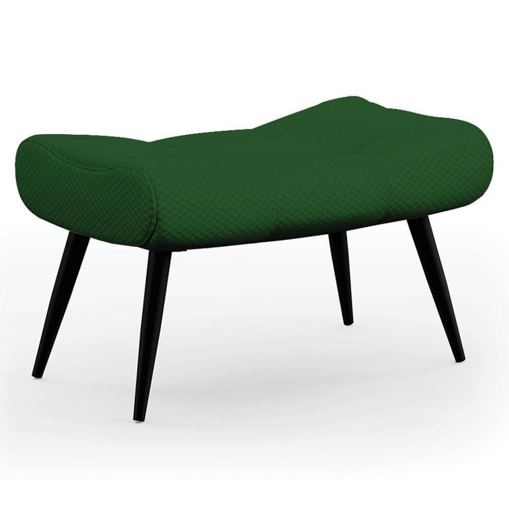 Puff Decorativo Para Sala De Estar Pés Palito Lord Veludo Luxo Verde - Ibiza