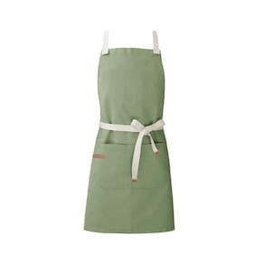 Avental Verde Cha Matte Algodao Cafeteria Bar Vegano