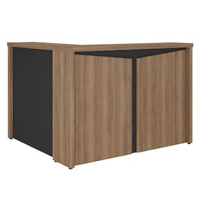 Balcão De Recepção 135cm Corp A06 Nogal-preto - Mpozenato