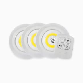 Kit 3 Lâmpadas Luminária Led Controle Sem Fio