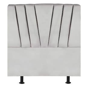 Cabeceira Estofada De Cama Casal 140 Cm Ariel Linho Cinza Claro