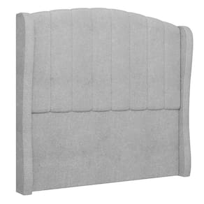 Cabeceira Casal Cama 140cm Glenda I02 Bouclê Cinza - Mpozenato