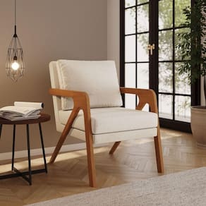 Poltrona Decorativa Moderna Luxo Para Sala Escritório Siena Linho Bege