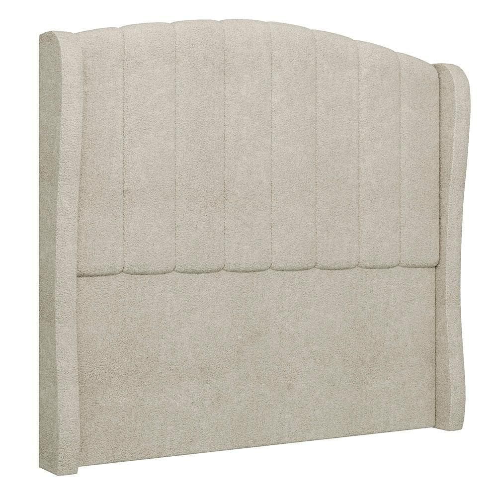 Cabeceira Casal Queen Cama 160cm Glenda I02 Bouclê Bege - Mpozenato