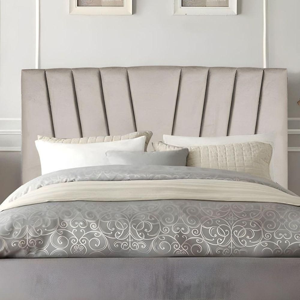 Cabeceira King Cama Estofada 195 Cm Lile Corino Bege