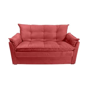 Sofá Small 3 Lugares Conforto 160cm Suede Marsala Herrero Decor Marsala