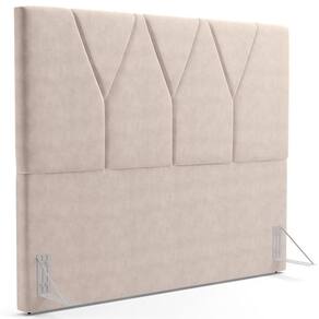 Cabeceira Cama Casal Queen 160cm Aura Suede W01 Bege - Mpozenato