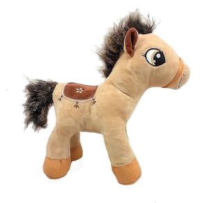 Cavalinho De Pelúcia Bege 33 Cm