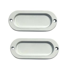 Par De Puxador Concha Sobrepor Pequeno Branco