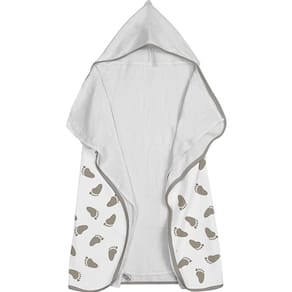 Toalha Baby C- Capuz Tecebem Estampada C- Fralda Mia Branco