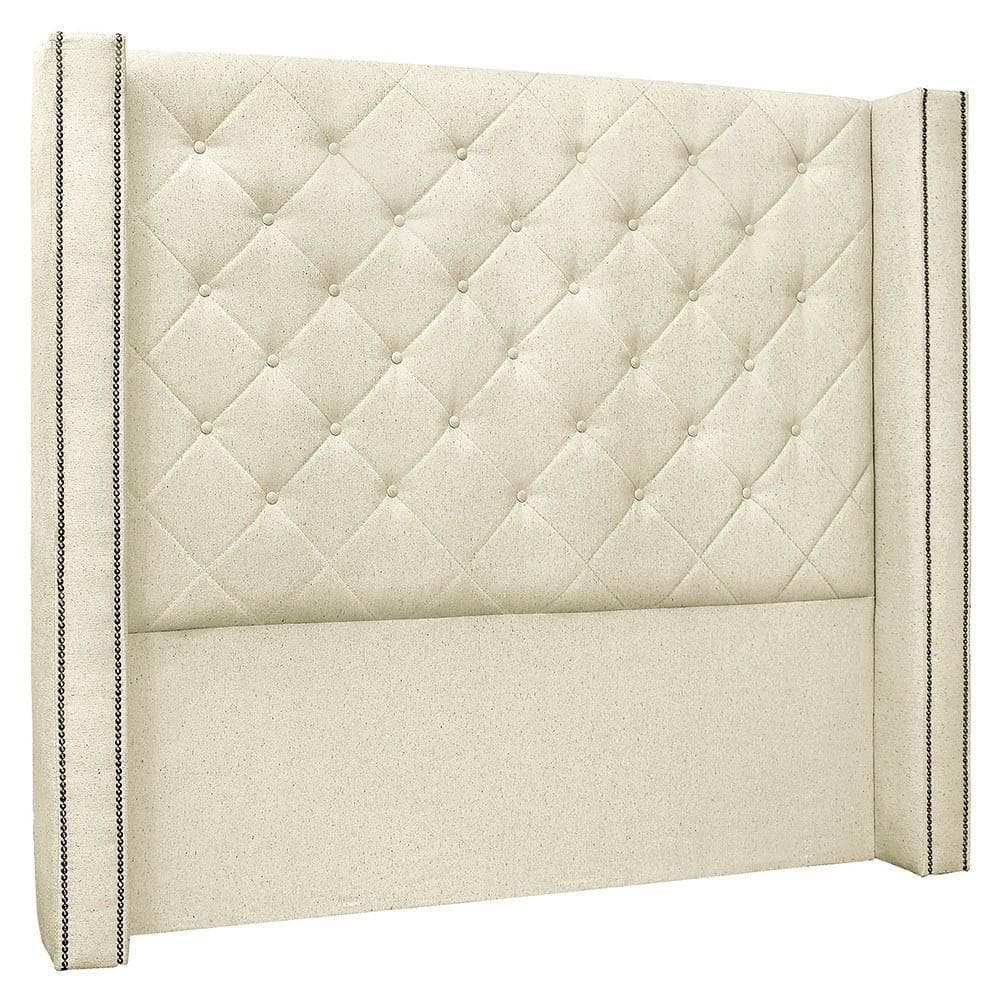 Cabeceira Casal King Cama 195cm Louise S06 Linho Pérola - Mpozenato