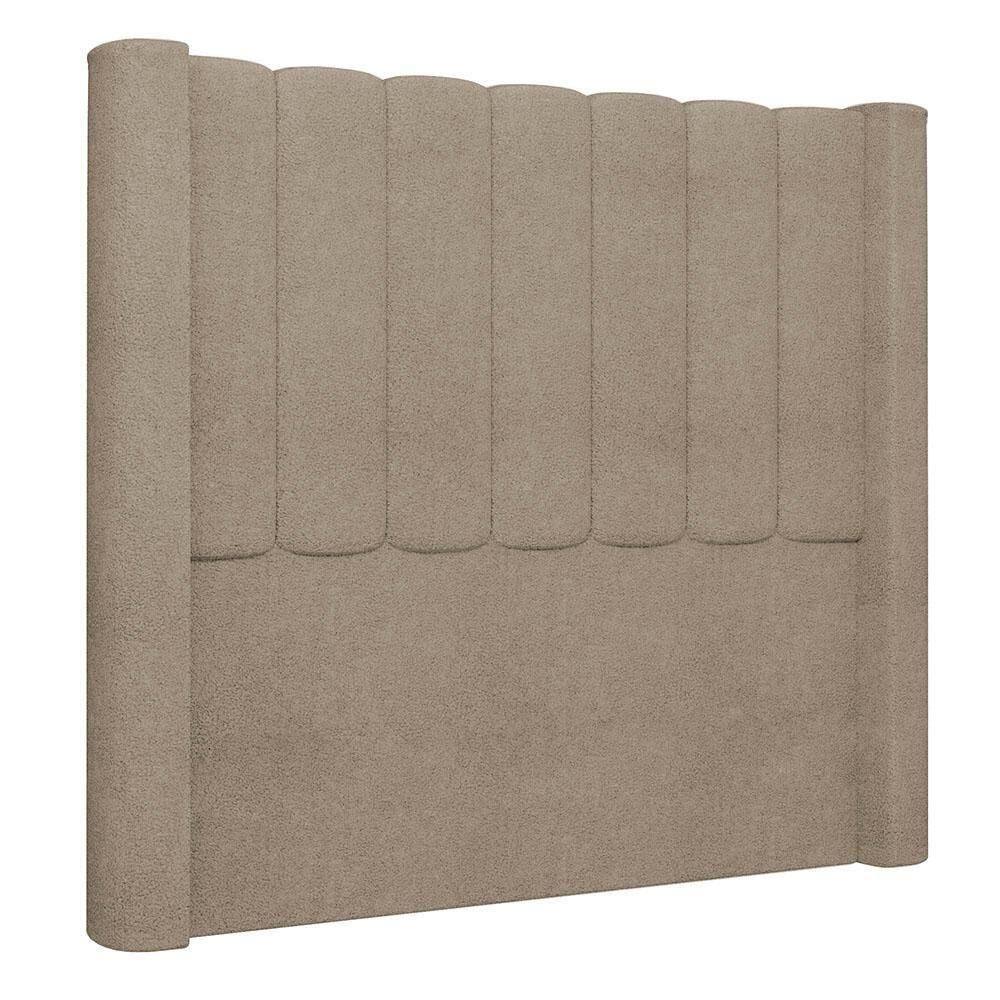 Cabeceira Casal King Cama 195cm Claire I02 Bouclê Capuccino - Mpozenato
