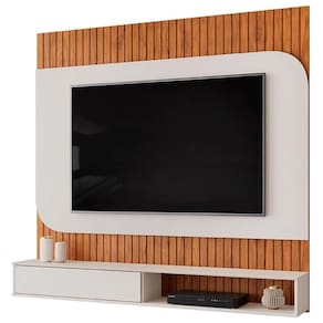 Painel 65 Pol 150cm Bancada Suspensa James D04 Freijó-off - Mpozenato
