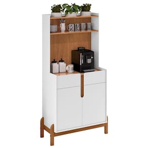 Armário Multiuso Cantinho Do Café Nay C14 Branco-cedro - Mpozenato