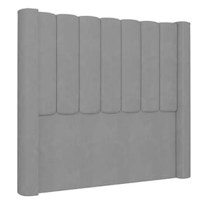 Cabeceira Casal Queen Cama 160cm Claire I02 Veludo Cinza - Mpozenato